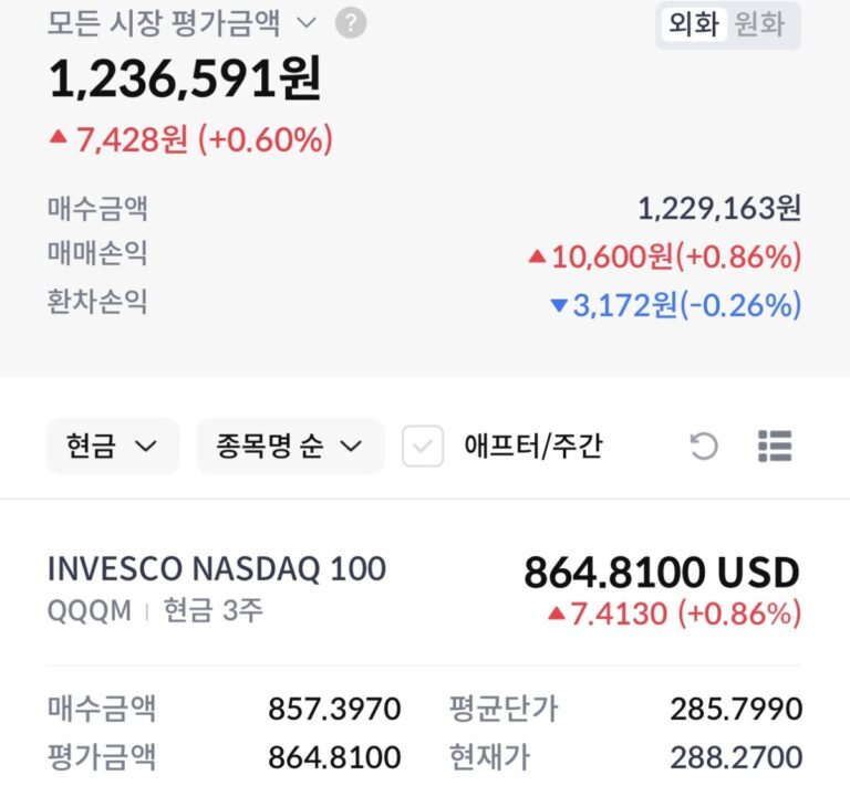 계획을 수정해 QQQM 1주를 추가 매수한 3가지 이유(2)
