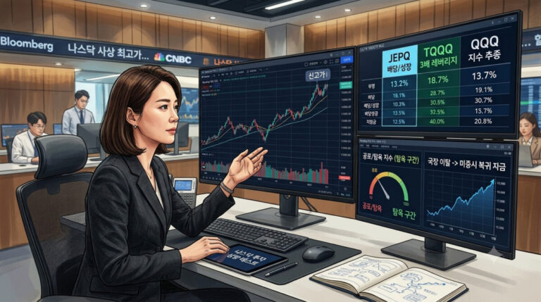 나스닥 신고가 경신, 지금 진입해도 될까? 내 성향에 맞는 나스닥100 ETF 총정리 (QQQ, TQQQ, JEPQ 비교)