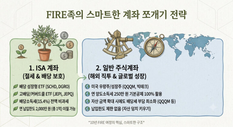 FIRE족의 계좌 쪼개기: ISA 계좌와 일반 계좌, 제대로 활용하는 방법