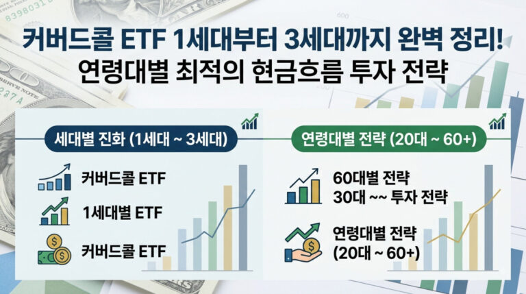 커버드콜 ETF 1세대부터 3세대까지 완벽 정리! 연령대별 최적의 현금흐름 투자 전략