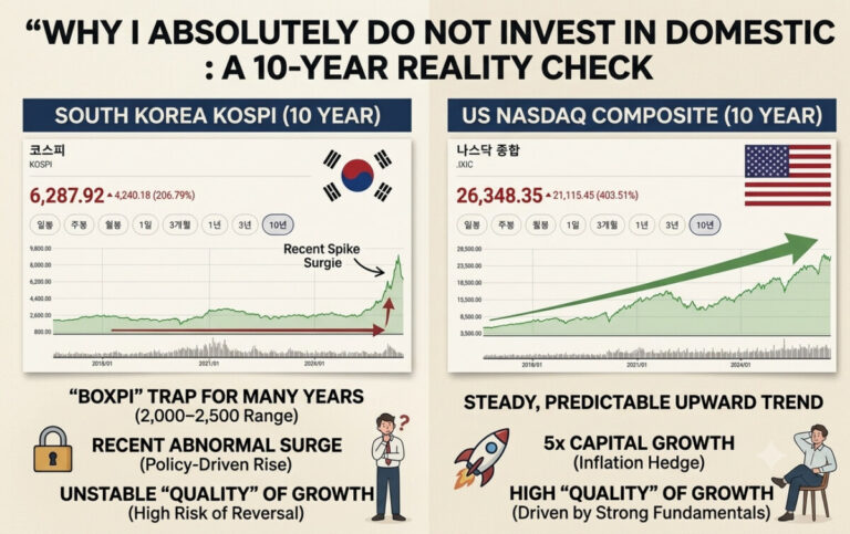 내가 국내 주식(국장)에 절대로 돈을 넣지 않는 솔직한 이유